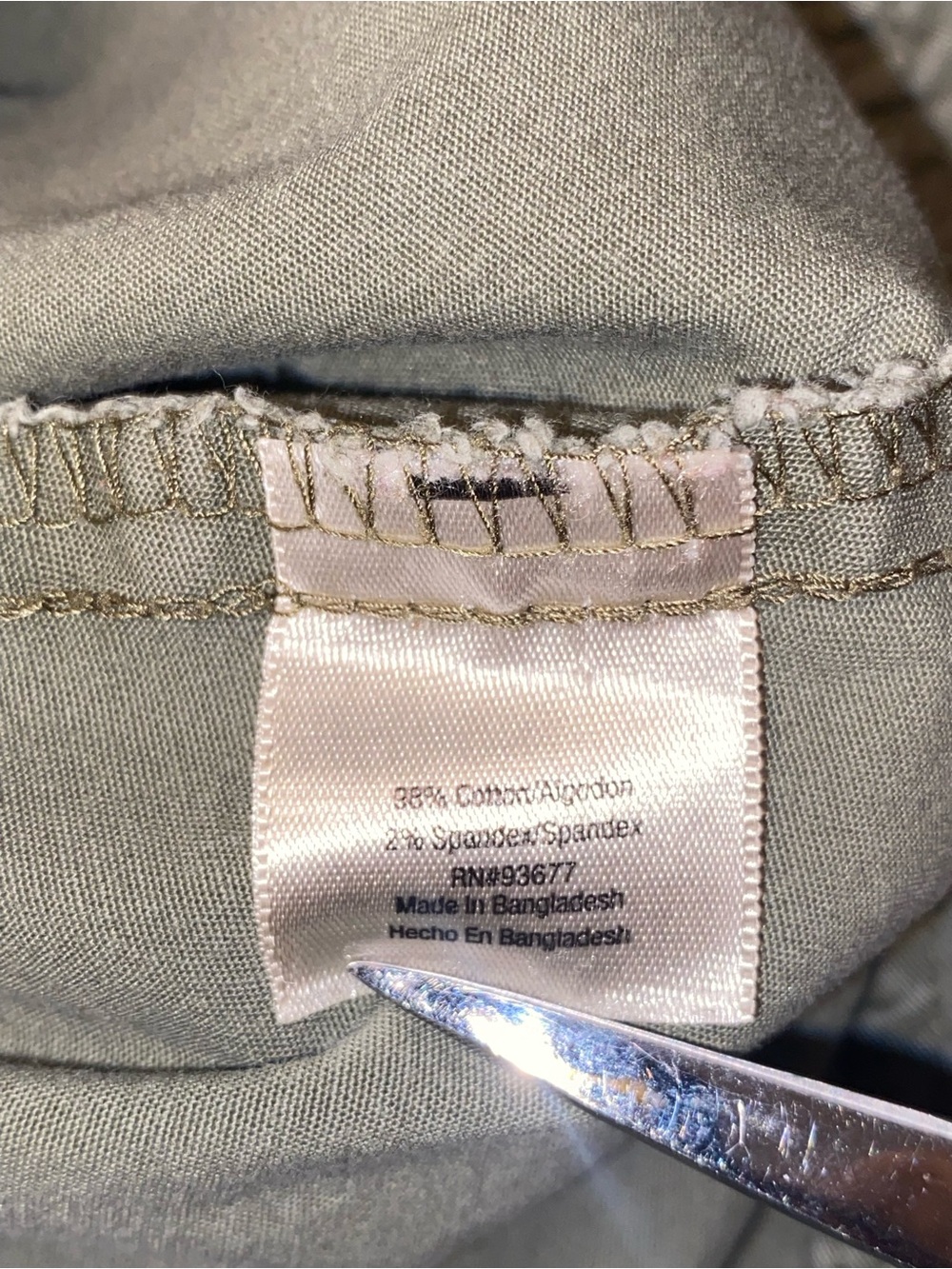 Y2K Vintage St. John's Bay Olive Utility Skirt Size 6 Cotton Blend Tie Waist - Picture 4 of 8